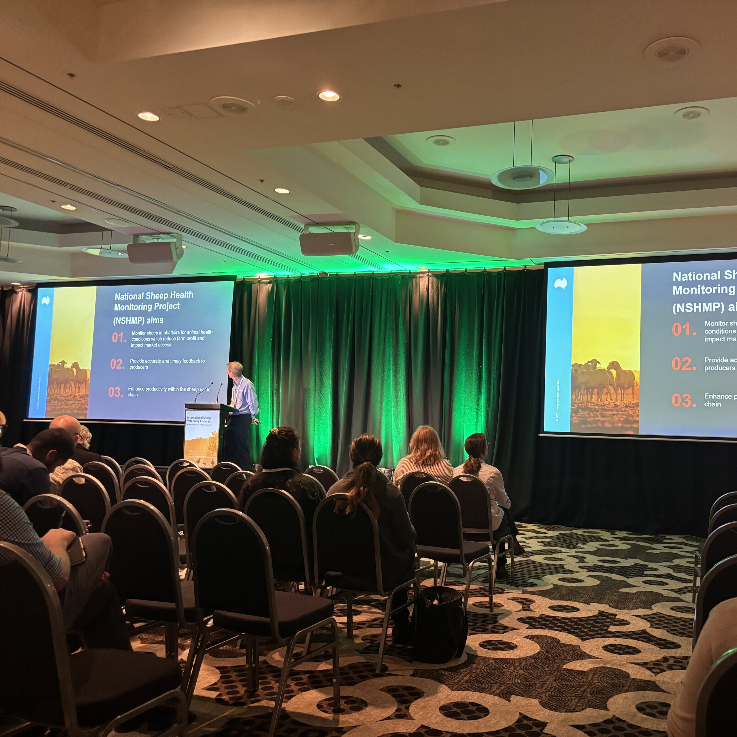 Dr Rob Barwell presenting on the National Sheep Health Monitoring Project.