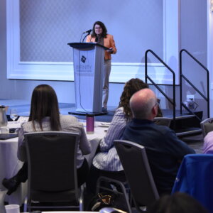 Dr Samantha Allan presenting at the Animal Health Canada Forum in September 2026