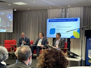 Justin Toohey (Australian Dairy Farmers) speaks at the National Biosecurity Forum, 2023.